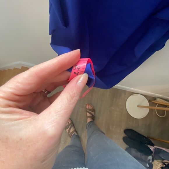 JUICY COUTURE Exaggerated Ruffle Flutter Sleeve Top Blouse Cobalt Blue Plus XXL - Picture 11 of 11